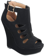 Forever Link Women's Platform Wedge Buckle Bootie