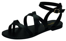 Breckelles Women's Strappy Gladiator Ankle Wrap Flat Sandal