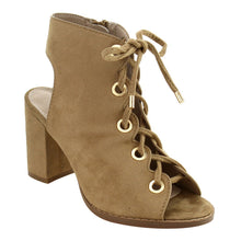 Nature Breeze FG92 Women's Lace Up Criss Cross Block Heel Sandals