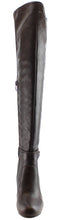Refresh Footwear Women's Over the Knee Buckle Chunky Stacked Heel Dress Boot