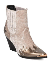 Women Flame Pattern Cowboy Boot - Block Heel Western Boot - Chunky Heel Ankle Boot - HK88 By Cape Robbin