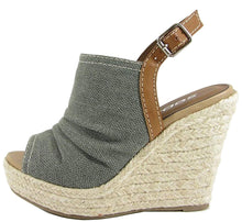 Soda Women's Strappy Peep Toe Wedge Platform Slingback Sandal