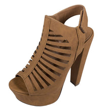 MANJI! Speed Limit 98 Women's Peep Toe Slingback CutOut Platform Chunky Heel Sandals
