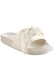 Cape Robbin Women's Fashion Bow Decor Slip On Slide Sandal