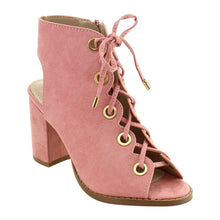 Nature Breeze FG92 Women's Lace Up Criss Cross Block Heel Sandals