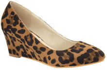 Bella Marie Women's Slip-On Closed Pointed Toe Wrapped Mid Wedge Pump