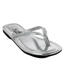 Kali Footwear Girl's Focus Jr. Patent Flip Flop Flat Glitter Sandals