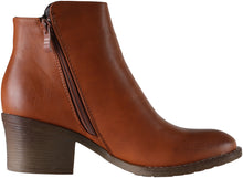Reneeze Women's Pama-02 Two-tone Metallic Zipper Chunky Heel Ankle Boot
