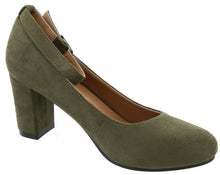 Top Moda Women's Ankle Strappy Closed Round Toe Chunky Stacked Block Heel