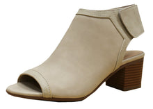 City Classified Women's Rolla Cutout Back Stacked Heel Peep Toe Bootie