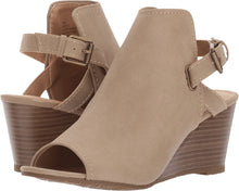 Esprit Women's Angie Open Back Heel Buckle Closure Wedge Heel Sandal Bootie