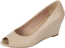 Forever Link Women's Peep Toe Slip On Wedge Pump