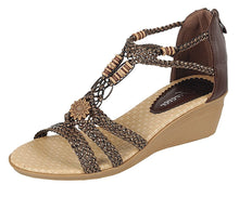 Forever Link Women's Woven Beaded Floral Wedge