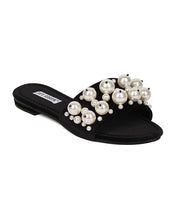 Women Velvet Faux Pearl Sandal - Casual, Dressy, Trendy - Pearl Slide - GH30 By Cape Robbin
