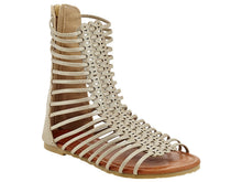 Women's Strappy Mid-Calf Gladiator Sandal