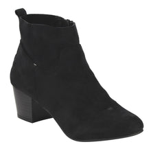 Breckelles GK54 Women Faux Suede Round Toe Chunky Heel Ankle Bootie