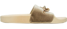 Betani Women's Chain Link Velvet Slip On Slide Sandal