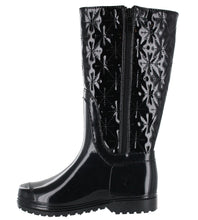 Top Moda Girls Rainy-1K Quilted Bow Rhinestone Rain Boots