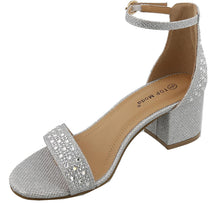 Top Moda Women's Studded Strappy Stacked Block Heel Sandal