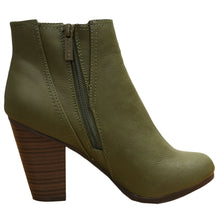 Breckelle's Women's Elastic Panel Inner Zip Chunky Heel Bootie