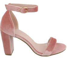 Top Moda Women's Velvet Strappy Open Toe Mary Jane Platform Sandal