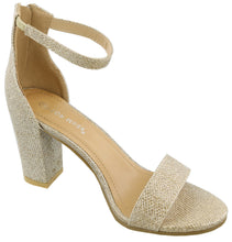 Top Moda Women's Hannah-1 Single Band Chunky/Block Heel Sandal With Ankle Strap and Zipper Closure
