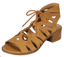 City Classified Women's Cut Out Caged Open Toe Chunky Stacked Heel Bootie