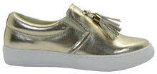 Soda Women's Closed Almond Toe Tassel Loafer Platform Flatform Fashion Sneaker