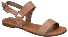 Breckelle's Women's Strappy Slingback Buckle Flat Sandal