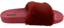 Top Moda Women's Faux Marabou Fur Slide Flip Flop Sandal