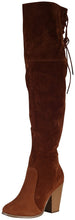 Women's Over the Knee Thigh High Suede Chunky Heel Boot
