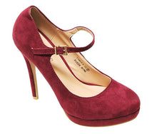 Bella Marie Tamika-13 Women's almond toe platform high heel mary jane squeaky suede pumps shoes