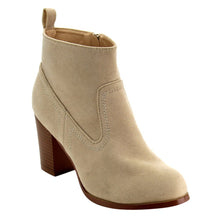 Chase & Chloe Emery-2 Women's Classic Side Zipper Mid Stacked Chunky Ankle Booties
