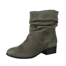 Soda Energy Women's Slouchy Pull On Low Block Heel Ankle Booties