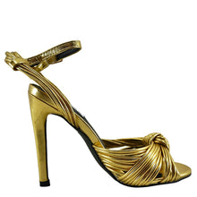 Cape Robbin Alza 38 Womens Metallic Knotted Open Toe Heel