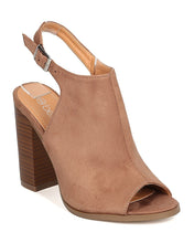 Women Faux Suede Slingback Mule - Dressy, Work, Event - Blcok Heel Sandal - GC24 By Betani