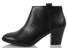 Soda Women's Zenith Faux Leather Cowboy Western Round Toe Chunky Heel Pull On Tab Ankle Boot