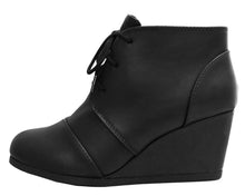 Cambridge Select Women's Lace Up Wedge High Heel Ankle Boot