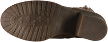Reneeze Women's Pama-02 Two-tone Metallic Zipper Chunky Heel Ankle Boot
