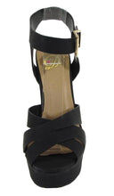 Delicious Women's Crisscross Strappy Platform Chunky Heel Sandal