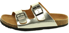 Refresh Footwear Women's Two Strap Slip On Slide Sandal