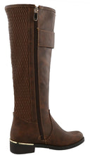 Top Moda Women's Knee High Double Buckle Riding Boot
