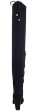 Refresh Footwear Women's Thigh High Chunky Heel Drawstring Boot