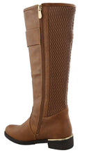 Top Moda Women's Knee High Double Buckle Riding Boot