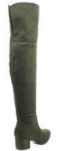 Refresh Footwear Women's Over The Knee Fold Down Block Heel Boot