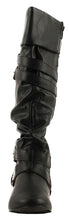 Forever Link Women's Slouchy Buckle Strap Knee High Flat Boot