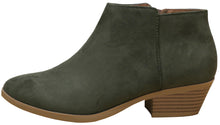 Cambridge Select Women's Round Toe Stacked Heel Western Ankle Bootie