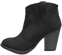 Cambridge Select Women's Western Stacked Chunky Heel Ankle Bootie