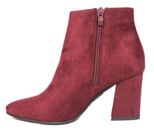 Betani Women's Pointed Toe Stacked Chunky Heel Ankle Bootie
