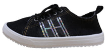 S-3 Women's Distressed Denim Sequin Fashion Sneaker